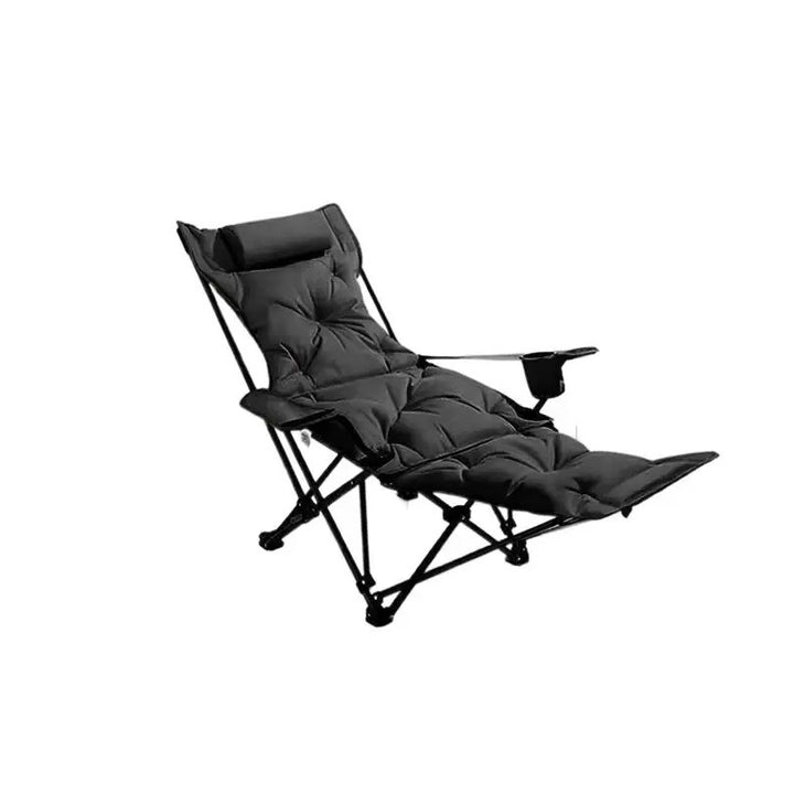 Modern Minimalist Oxford Fabric Carbon Steel Foldable Rectangular Reclining Chair Portable Folding Lounge Chair For Outdoor Patio