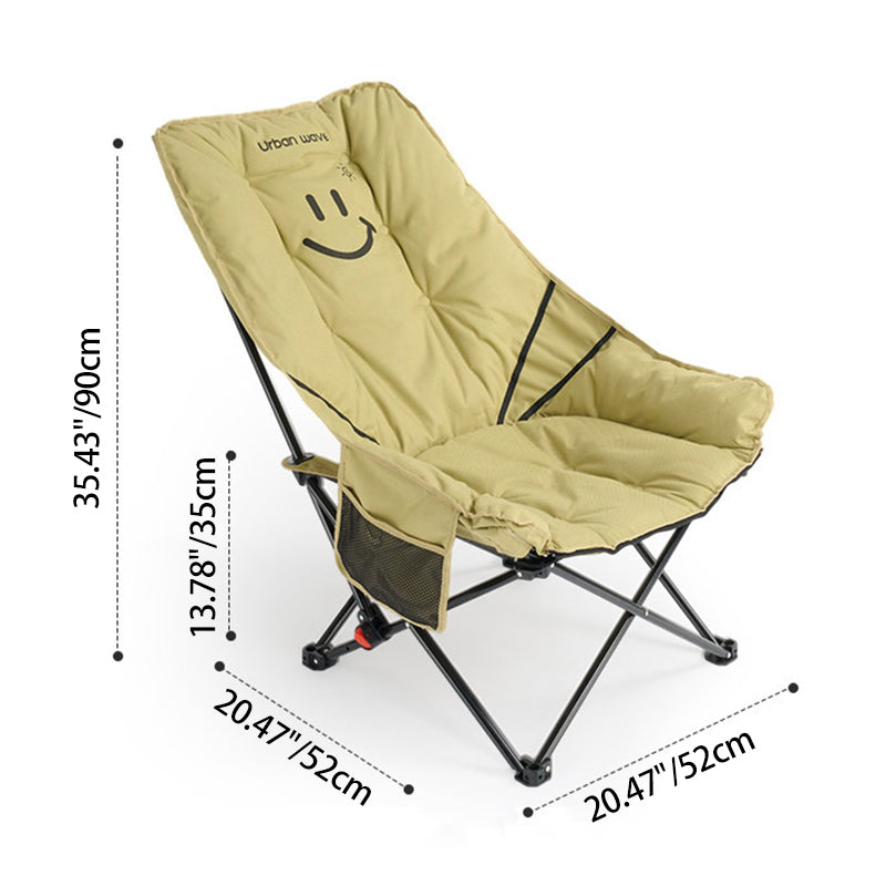 Modern Minimalist Oxford Fabric Rectangular Folding Reclining Chair Portable Lounge Chair For Outdoor Patio