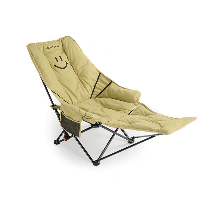 Modern Minimalist Oxford Fabric Rectangular Folding Reclining Chair Portable Lounge Chair For Outdoor Patio