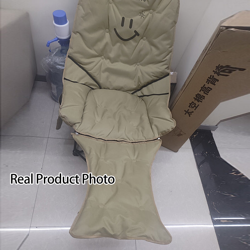 Modern Minimalist Oxford Fabric Rectangular Folding Reclining Chair Portable Lounge Chair For Outdoor Patio