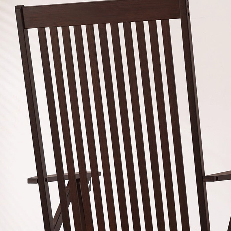 Traditional Chinese Bamboo Hollow Rectangular Folding Reclining Chair Armrest Lounge Chair For Living Room