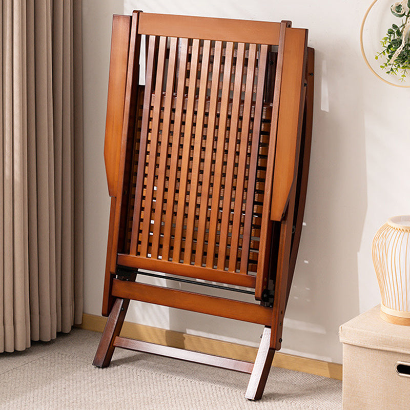 Traditional Chinese Bamboo Hollow Rectangular Folding Reclining Chair Armrest Lounge Chair For Living Room