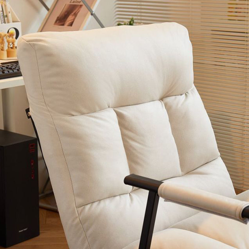 Modern Minimalist Tech Fabric Cat Scratch Leather Steel Cylindrical Rectangular Folding Recliner Lounge Chair With Backrest &amp; Armrests For Living Room