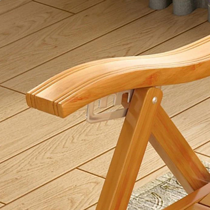 Traditioneller klappbarer Liegestuhl aus chinesischem Bambus mit rechteckigem Hohldesign, Rückenlehne und Armlehnen für Wohnzimmer und Balkon 