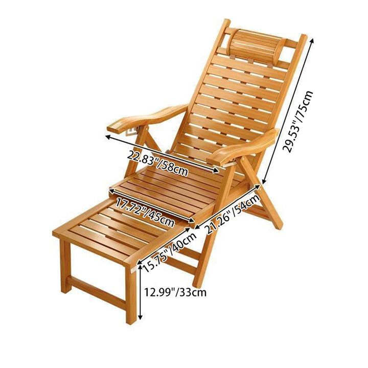 Traditioneller klappbarer Liegestuhl aus chinesischem Bambus mit rechteckigem Hohldesign, Rückenlehne und Armlehnen für Wohnzimmer und Balkon 