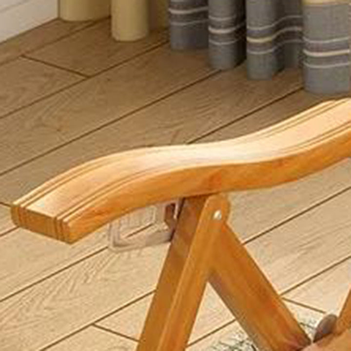 Traditioneller klappbarer Liegestuhl aus chinesischem Bambus mit rechteckigem Hohldesign, Rückenlehne und Armlehnen für Wohnzimmer und Balkon 