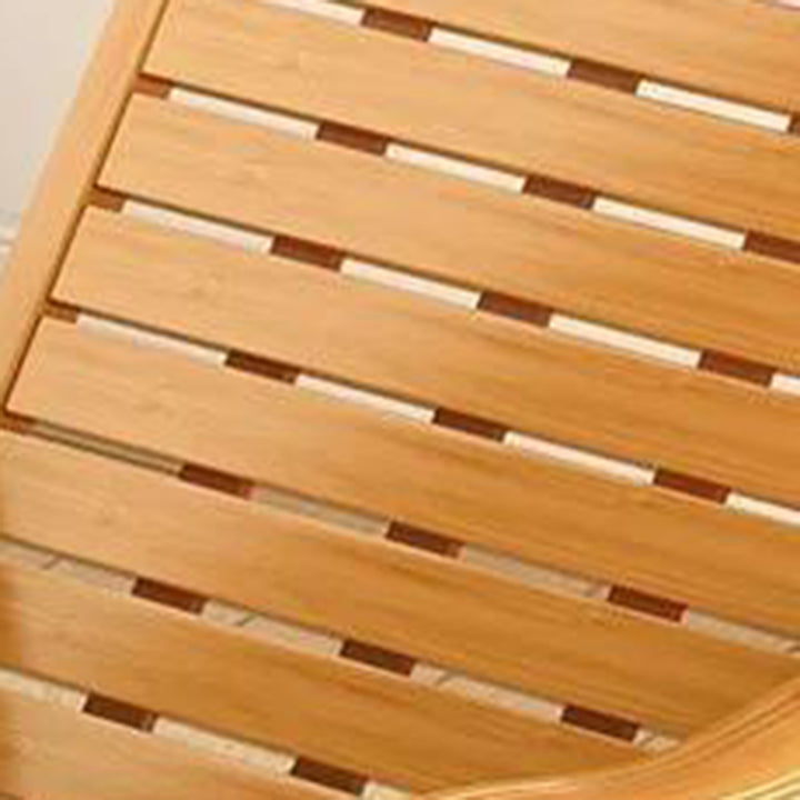 Traditioneller klappbarer Liegestuhl aus chinesischem Bambus mit rechteckigem Hohldesign, Rückenlehne und Armlehnen für Wohnzimmer und Balkon 