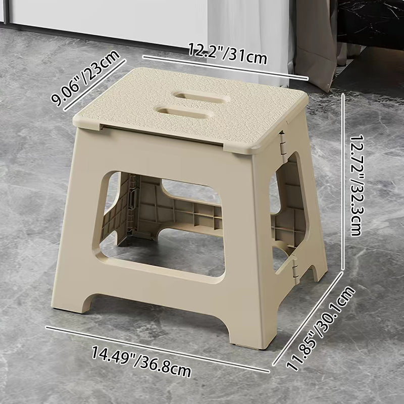 Modern Minimalist PP Trapezoid Square Foldable Stool Chair With Portable For Bathroom Kitchen Outdoor Living Room