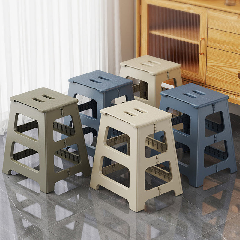 Modern Minimalist PP Trapezoid Square Foldable Stool Chair With Portable For Bathroom Kitchen Outdoor Living Room