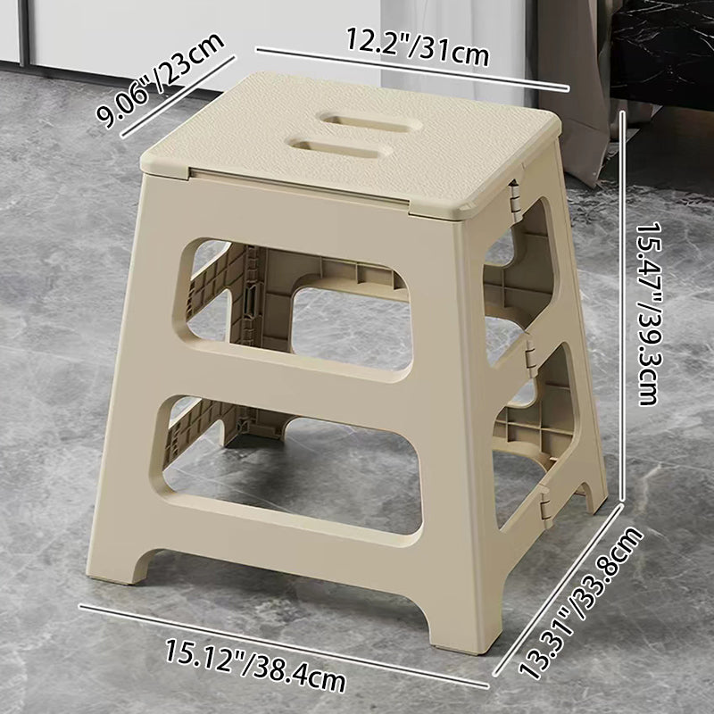 Modern Minimalist PP Trapezoid Square Foldable Stool Chair With Portable For Bathroom Kitchen Outdoor Living Room