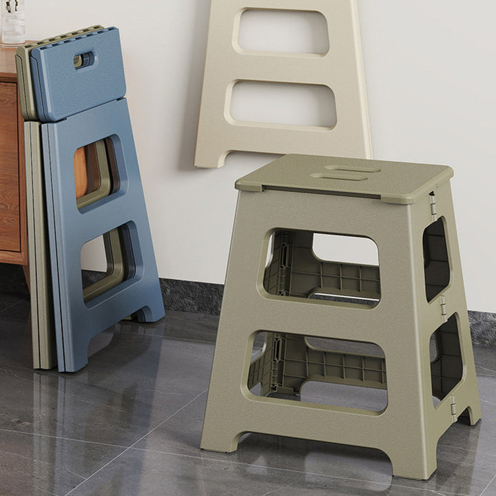 Modern Minimalist PP Trapezoid Square Foldable Stool Chair With Portable For Bathroom Kitchen Outdoor Living Room