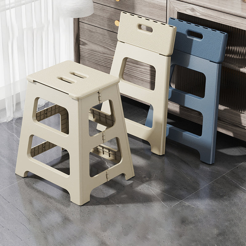 Modern Minimalist PP Trapezoid Square Foldable Stool Chair With Portable For Bathroom Kitchen Outdoor Living Room