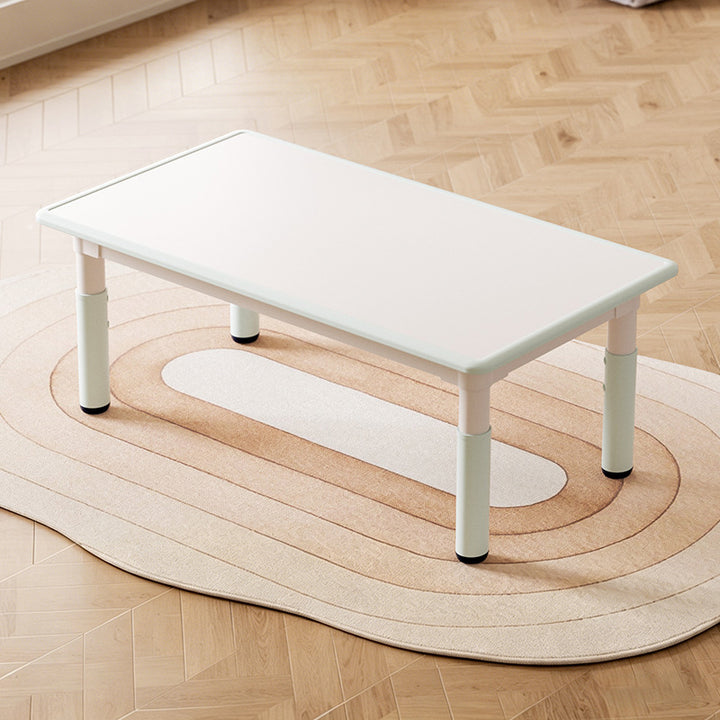Modern Minimalist Particle Board PP Cylindrical Square Kids Study Table With Adjustable Height For Living Room