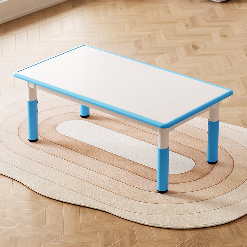 Modern Minimalist Particle Board PP Cylindrical Square Kids Study Table With Adjustable Height For Living Room