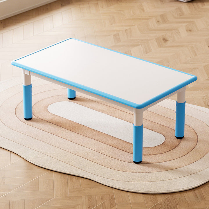 Modern Minimalist Particle Board PP Cylindrical Square Kids Study Table With Adjustable Height For Living Room