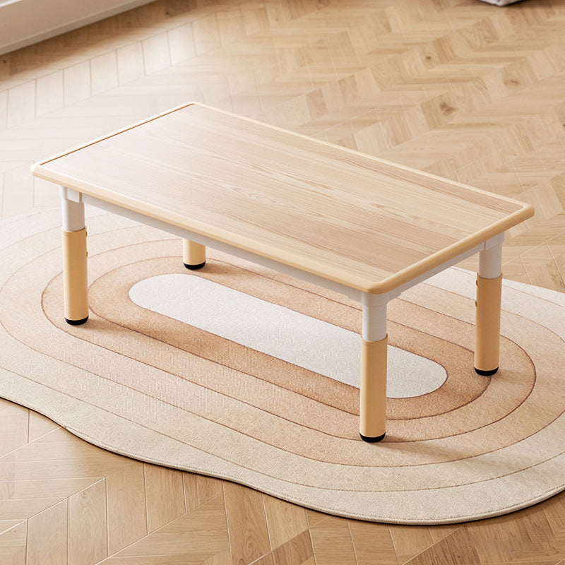 Modern Minimalist Particle Board PP Cylindrical Square Kids Study Table With Adjustable Height For Living Room
