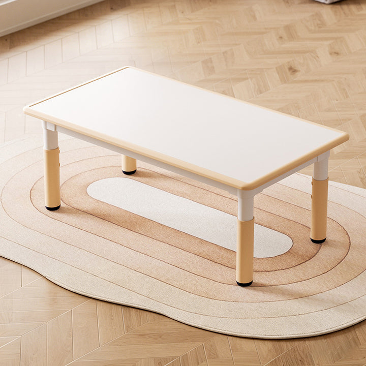 Modern Minimalist Particle Board PP Cylindrical Square Kids Study Table With Adjustable Height For Living Room