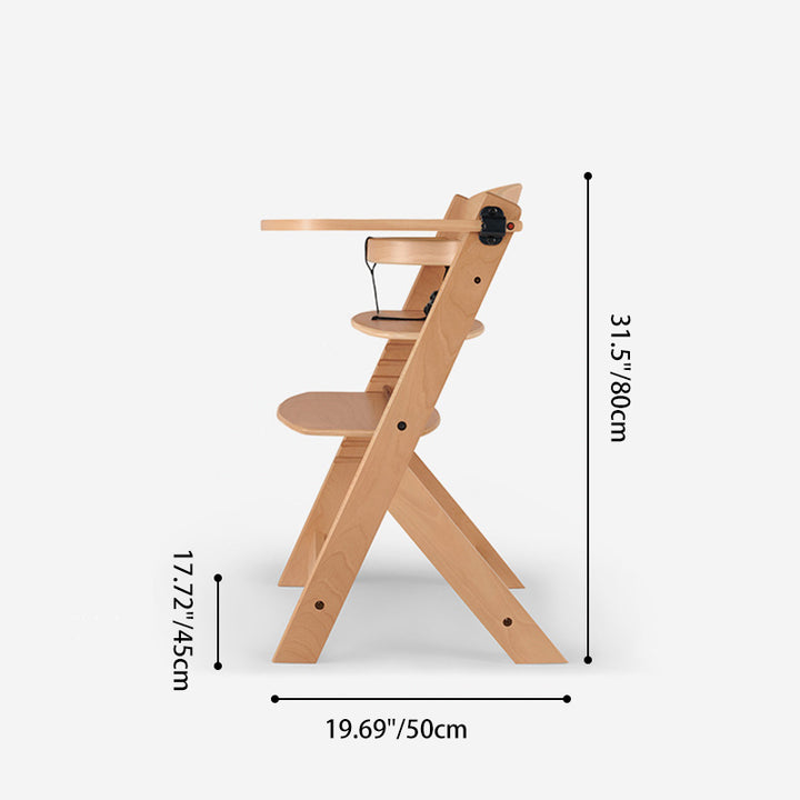 Moderner minimalistischer verstellbarer Kinderhochstuhl aus gebogenem Sperrholz mit Armlehne und Rückenlehne für das Wohnzimmer 