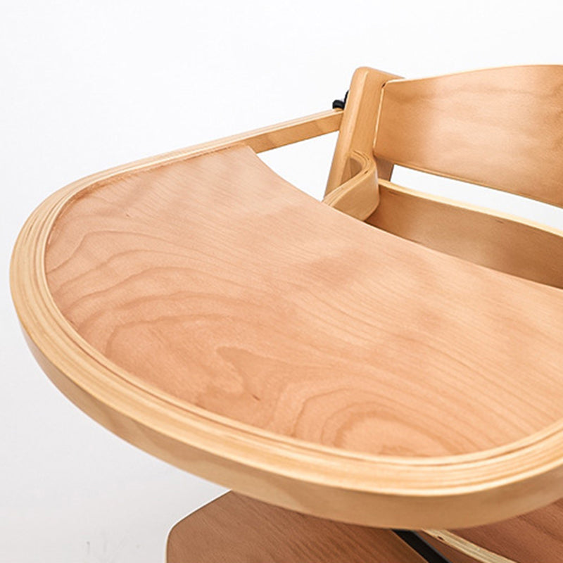 Modern Minimalist Plywood Adjustable Curved Kids High Chair Baby Dining Chair With Armrest &amp; Backrest For Living Room