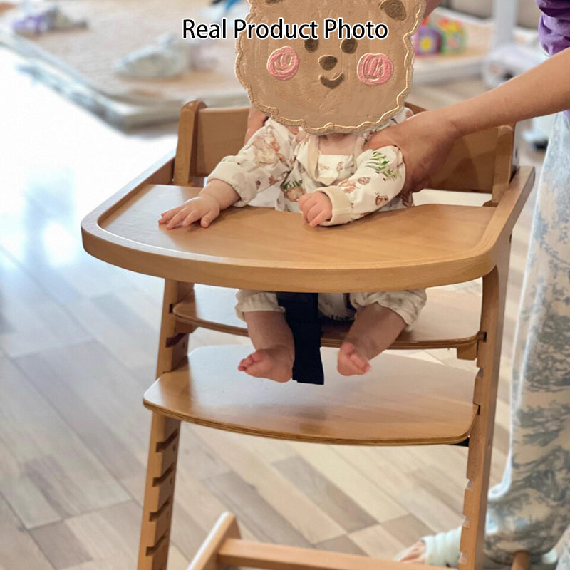 Modern Minimalist Plywood Adjustable Curved Kids High Chair Baby Dining Chair With Armrest &amp; Backrest For Living Room