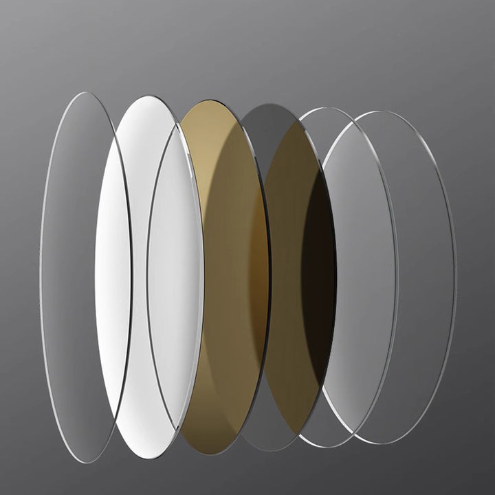 Modern Minimalist Round Glass LED Smart Wall Mirror Touch Sensor For Bathroom