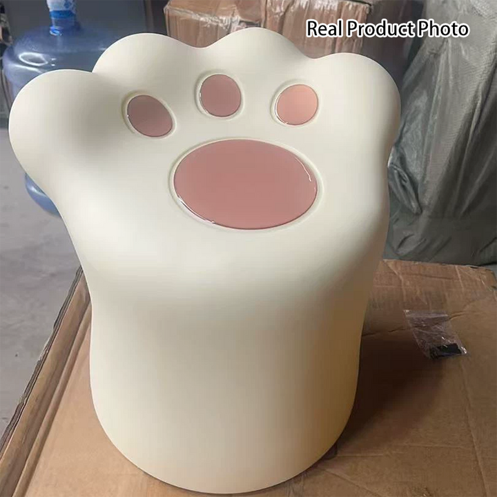 Contemporary Creative PE Kids Cat Paw Shape Low Stool Armless For Living Room