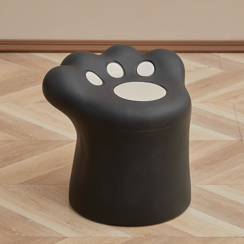 Contemporary Creative PE Kids Cat Paw Shape Low Stool Armless For Living Room