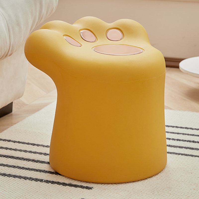 Contemporary Creative PE Kids Cat Paw Shape Low Stool Armless For Living Room