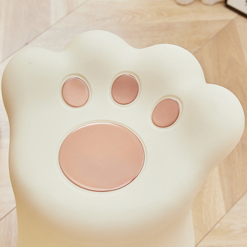 Contemporary Creative PE Kids Cat Paw Shape Low Stool Armless For Living Room