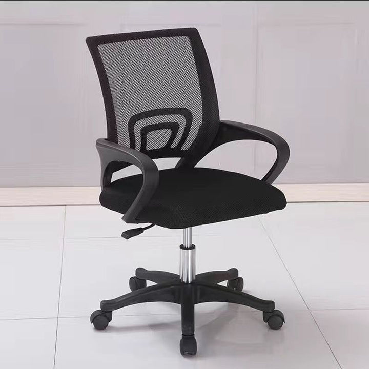 Modern Minimalist Mesh Plastic Nylon Steel Curved Mobile Desk Chair Backrest Armrest For Home Office