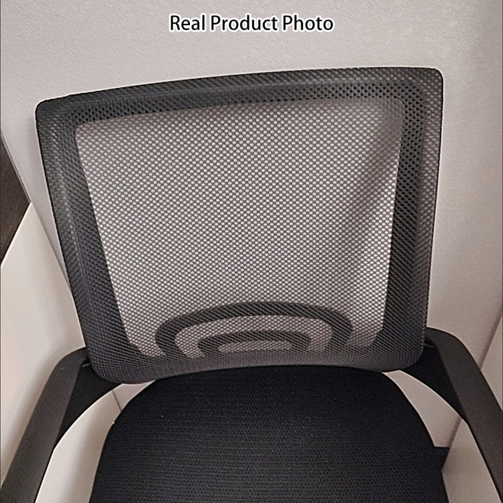 Modern Minimalist Mesh Plastic Nylon Steel Curved Mobile Desk Chair Backrest Armrest For Home Office