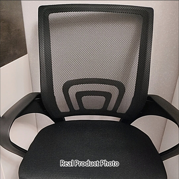 Modern Minimalist Mesh Plastic Nylon Steel Curved Mobile Desk Chair Backrest Armrest For Home Office