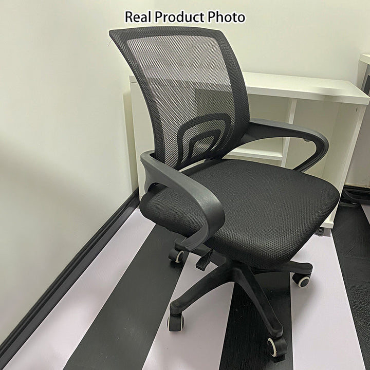 Modern Minimalist Mesh Plastic Nylon Steel Curved Mobile Desk Chair Backrest Armrest For Home Office
