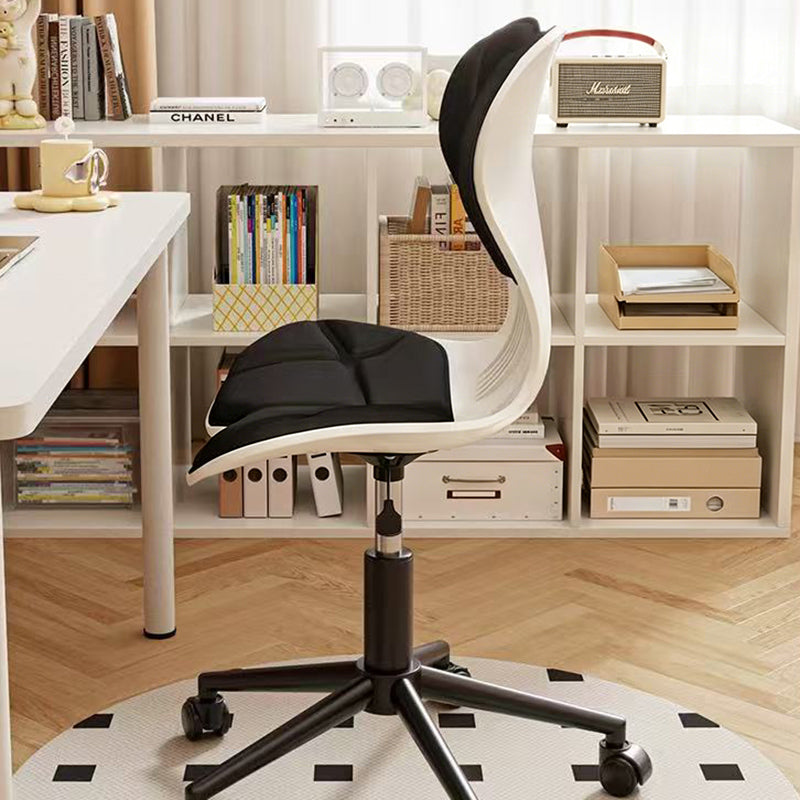 Modern Minimalist Fabric Nylon Plastic Steel Electroplated Metal Ergonomic Desk Chair Backrest For Home Office