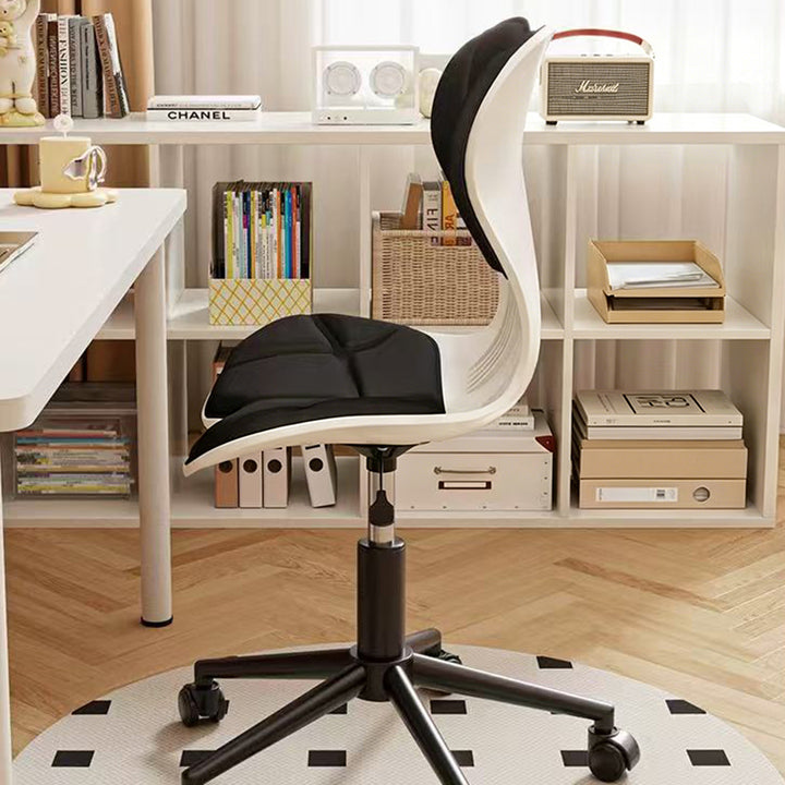 Modern Minimalist Fabric Nylon Plastic Steel Electroplated Metal Ergonomic Desk Chair Backrest For Home Office