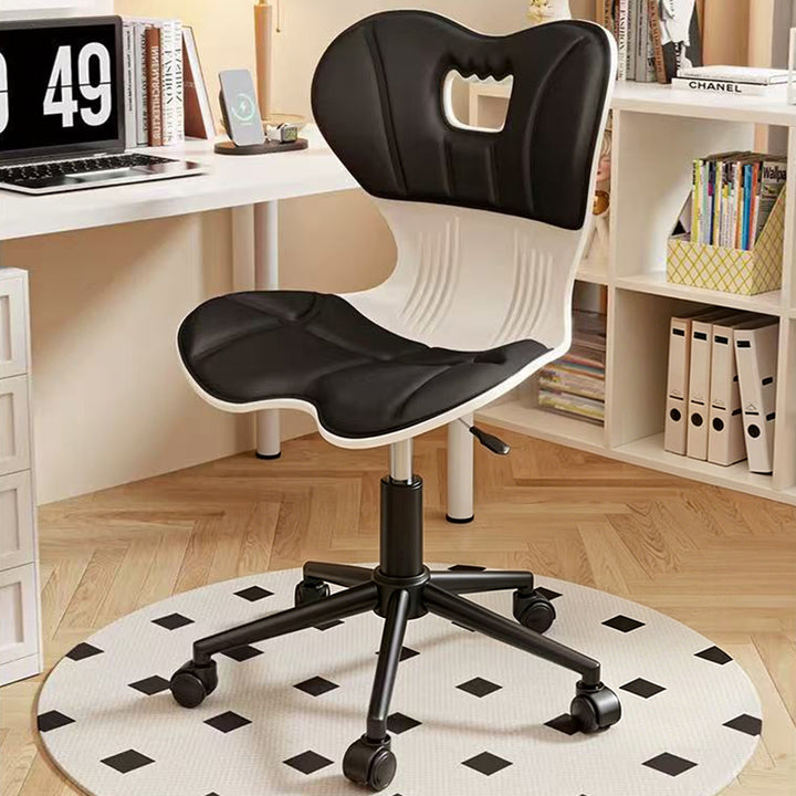 Modern Minimalist Fabric Nylon Plastic Steel Electroplated Metal Ergonomic Desk Chair Backrest For Home Office