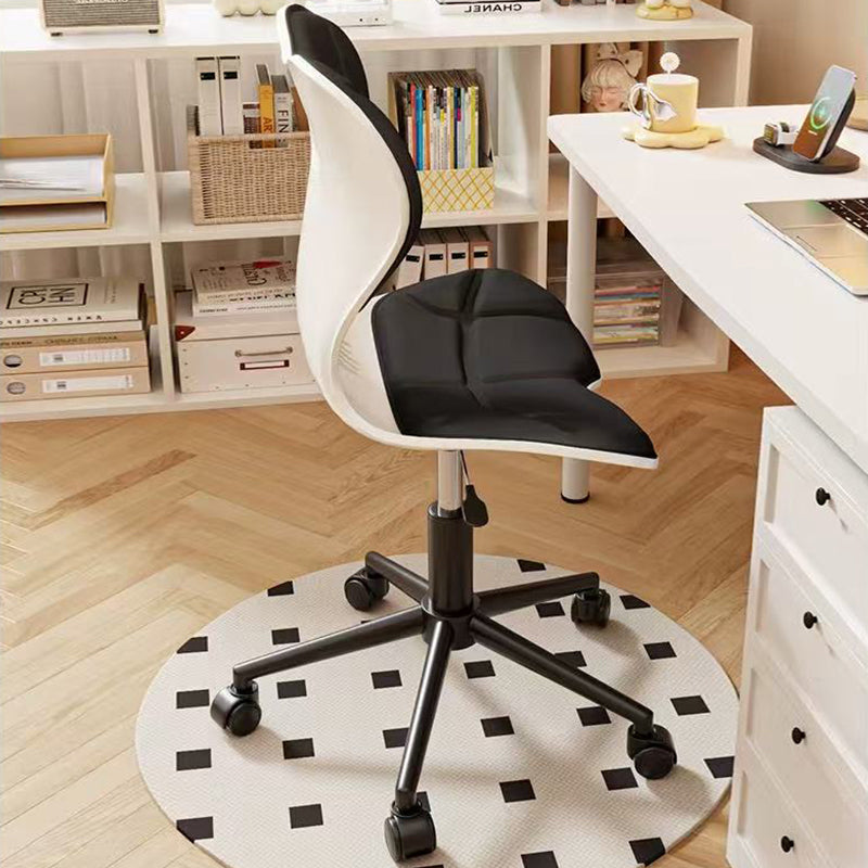 Modern Minimalist Fabric Nylon Plastic Steel Electroplated Metal Ergonomic Desk Chair Backrest For Home Office