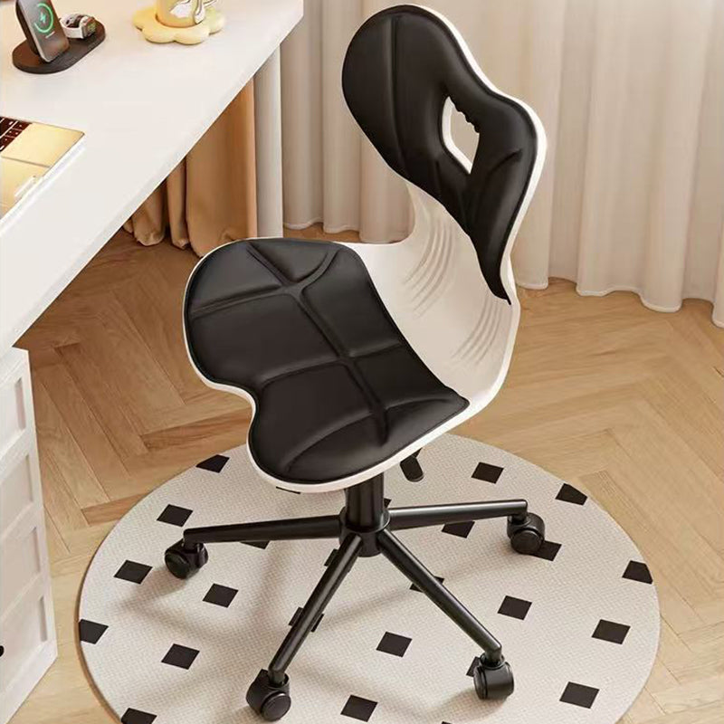 Modern Minimalist Fabric Nylon Plastic Steel Electroplated Metal Ergonomic Desk Chair Backrest For Home Office
