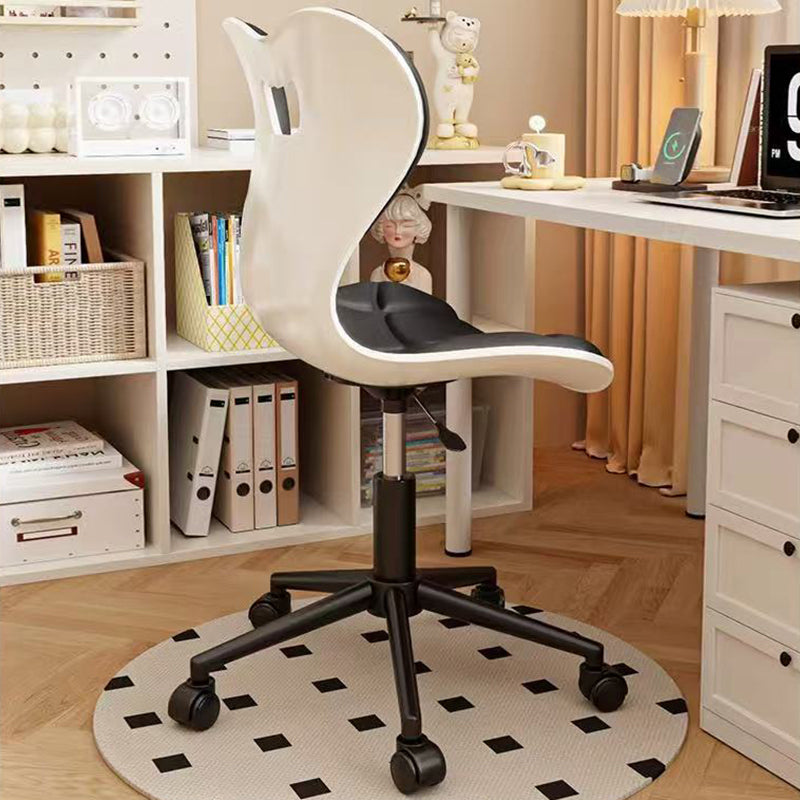 Modern Minimalist Fabric Nylon Plastic Steel Electroplated Metal Ergonomic Desk Chair Backrest For Home Office