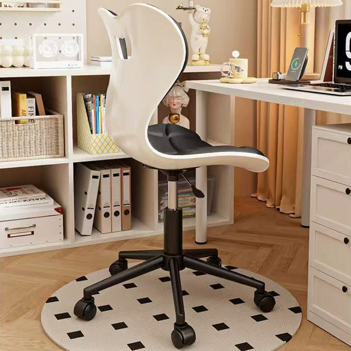 Modern Minimalist Fabric Nylon Plastic Steel Electroplated Metal Ergonomic Desk Chair Backrest For Home Office