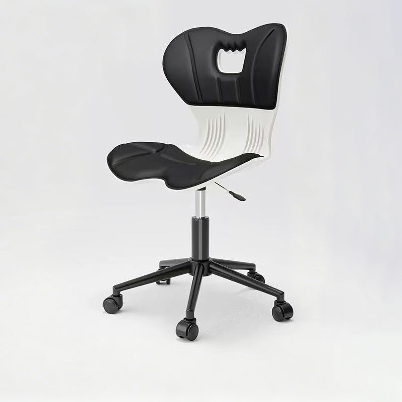 Modern Minimalist Fabric Nylon Plastic Steel Electroplated Metal Ergonomic Desk Chair Backrest For Home Office
