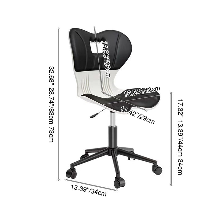 Modern Minimalist Fabric Nylon Plastic Steel Electroplated Metal Ergonomic Desk Chair Backrest For Home Office