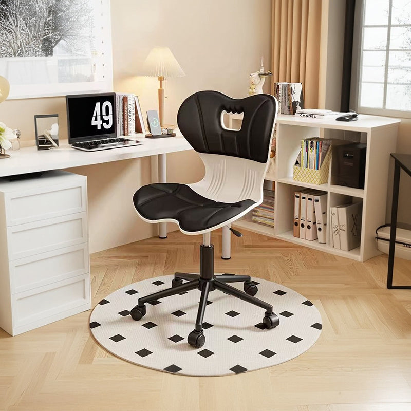Modern Minimalist Fabric Nylon Plastic Steel Electroplated Metal Ergonomic Desk Chair Backrest For Home Office