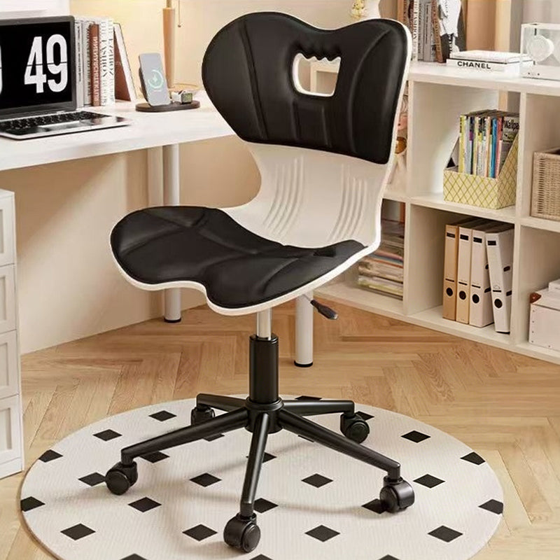 Modern Minimalist Fabric Nylon Plastic Steel Electroplated Metal Ergonomic Desk Chair Backrest For Home Office