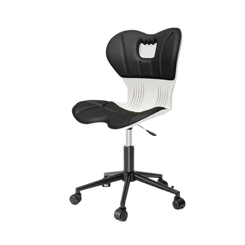 Modern Minimalist Fabric Nylon Plastic Steel Electroplated Metal Ergonomic Desk Chair Backrest For Home Office