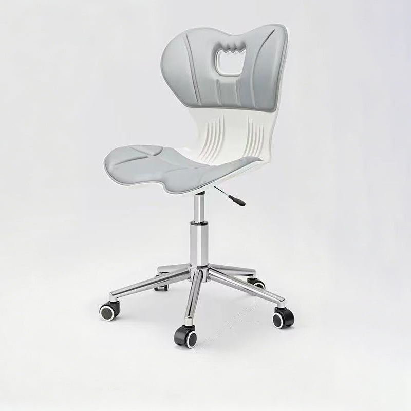 Modern Minimalist Fabric Nylon Plastic Steel Electroplated Metal Ergonomic Desk Chair Backrest For Home Office