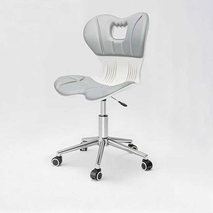 Modern Minimalist Fabric Nylon Plastic Steel Electroplated Metal Ergonomic Desk Chair Backrest For Home Office
