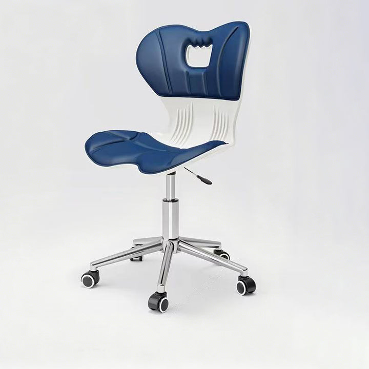 Modern Minimalist Fabric Nylon Plastic Steel Electroplated Metal Ergonomic Desk Chair Backrest For Home Office