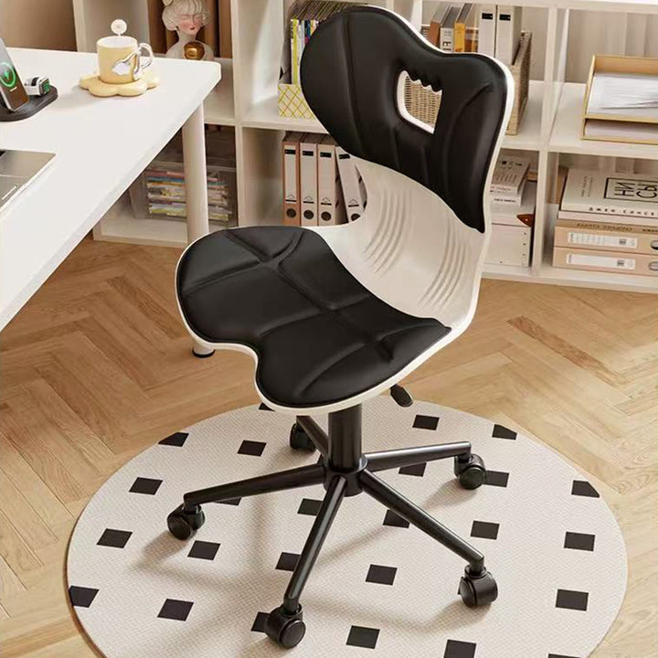 Modern Minimalist Fabric Nylon Plastic Steel Electroplated Metal Ergonomic Desk Chair Backrest For Home Office