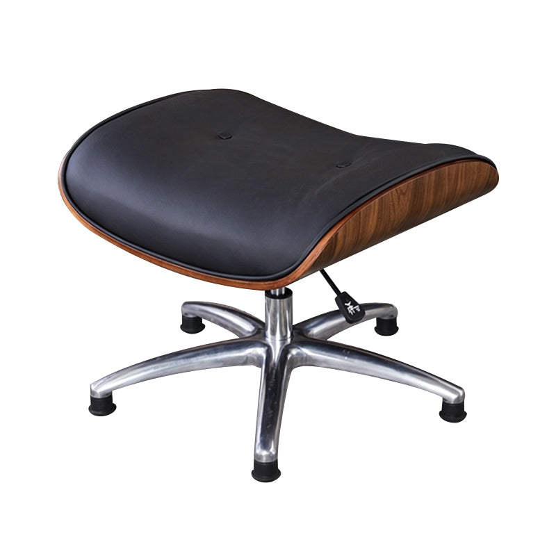 Contemporary Simplicity Curved Scratch-Resistant Faux Leather Desk Chair With Backrest For Home Office